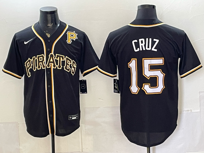 Men Pittsburgh Pirates #15 Cruz black Game 2026 Nike MLB Jersey 0528002